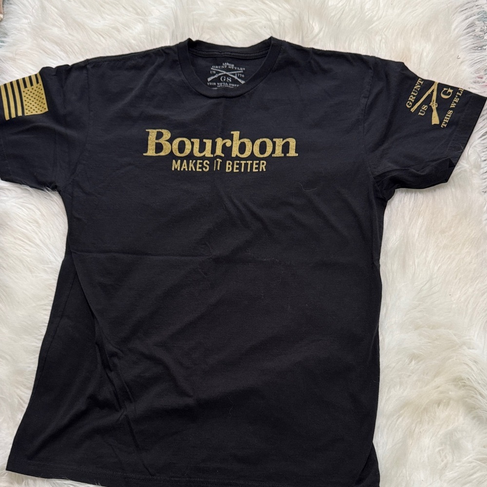 Grunt Style Bourbon Makes It Better Tee - Black & Gold